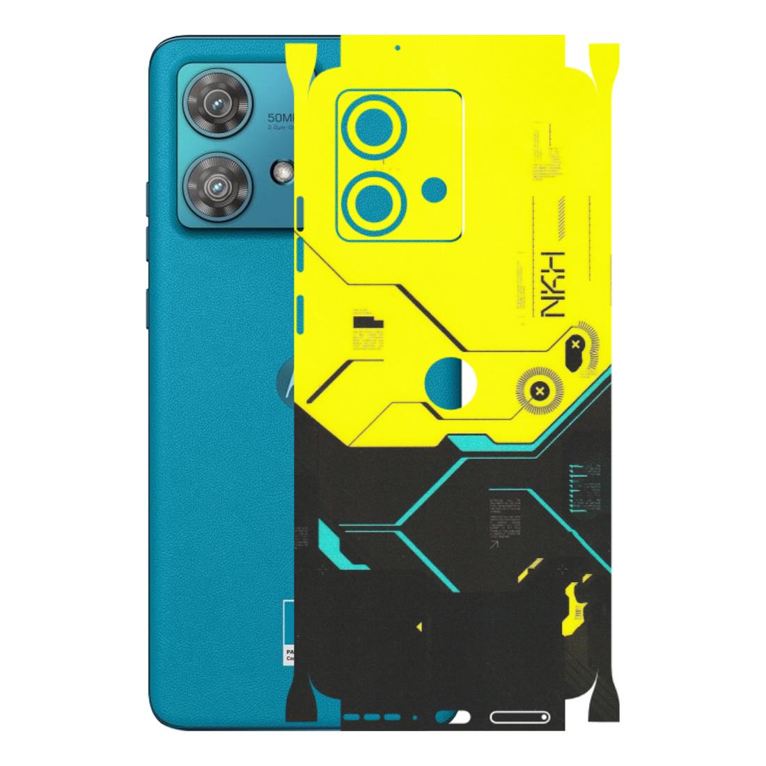 Motorola Phone Skins (All Models) - Black Yellow Technica - Matte Finish (M-53) Moto Edge 40 Neo (5G)