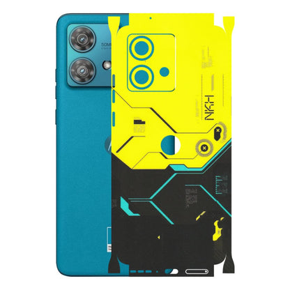 Motorola Phone Skins (All Models) - Black Yellow Technica - Matte Finish (M-53) Moto Edge 40 Neo (5G)