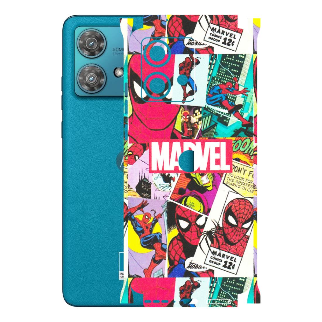 Motorola Phone Skins (All Models) - Marvel Comic Spiderman Grafitti - Matte Finish (M-72) Moto Edge 40 Neo (5G)