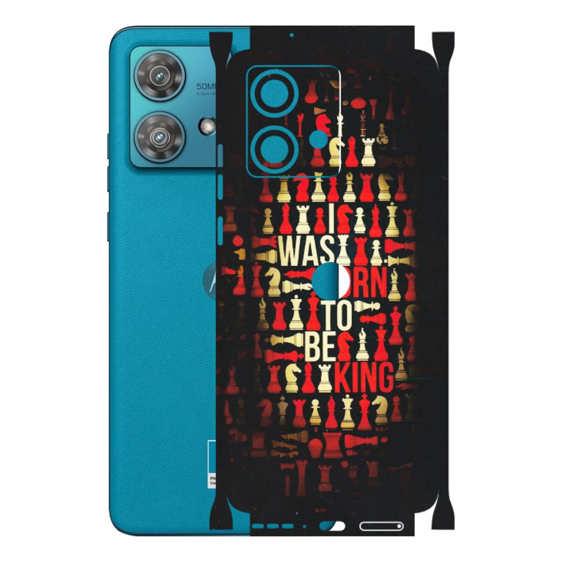 Motorola Phone Skins (All Models) - Born To Be King - Matte Finish (M-73) Moto Edge 40 Neo (5G)