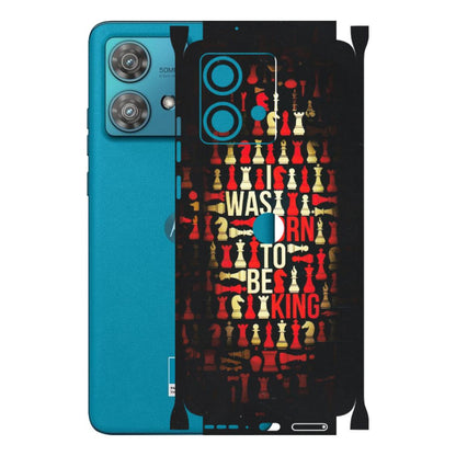 Motorola Phone Skins (All Models) - Born To Be King - Matte Finish (M-73) Moto Edge 40 Neo (5G)