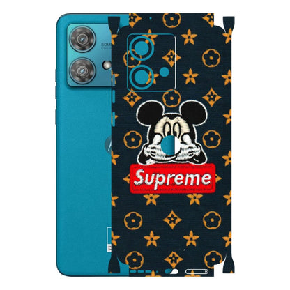 Motorola Phone Skins (All Models) - Mickey Supreme - Matte Finish (M-83) Moto Edge 40 Neo (5G)