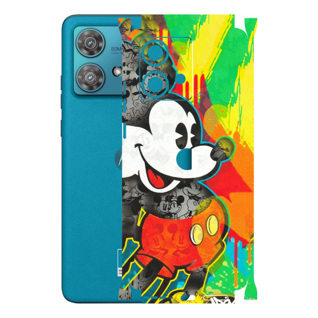 Motorola Phone Skins (All Models) - Multiple Mickey With Colourful Texture - Matte Finish (M-84) Moto Edge 40 Neo (5G)