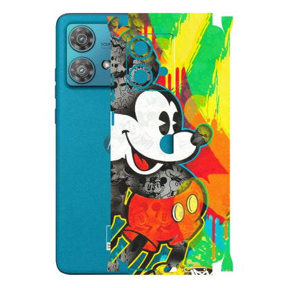 Motorola Phone Skins (All Models) - Multiple Mickey With Colourful Texture - Matte Finish (M-84) Moto Edge 40 Neo (5G)