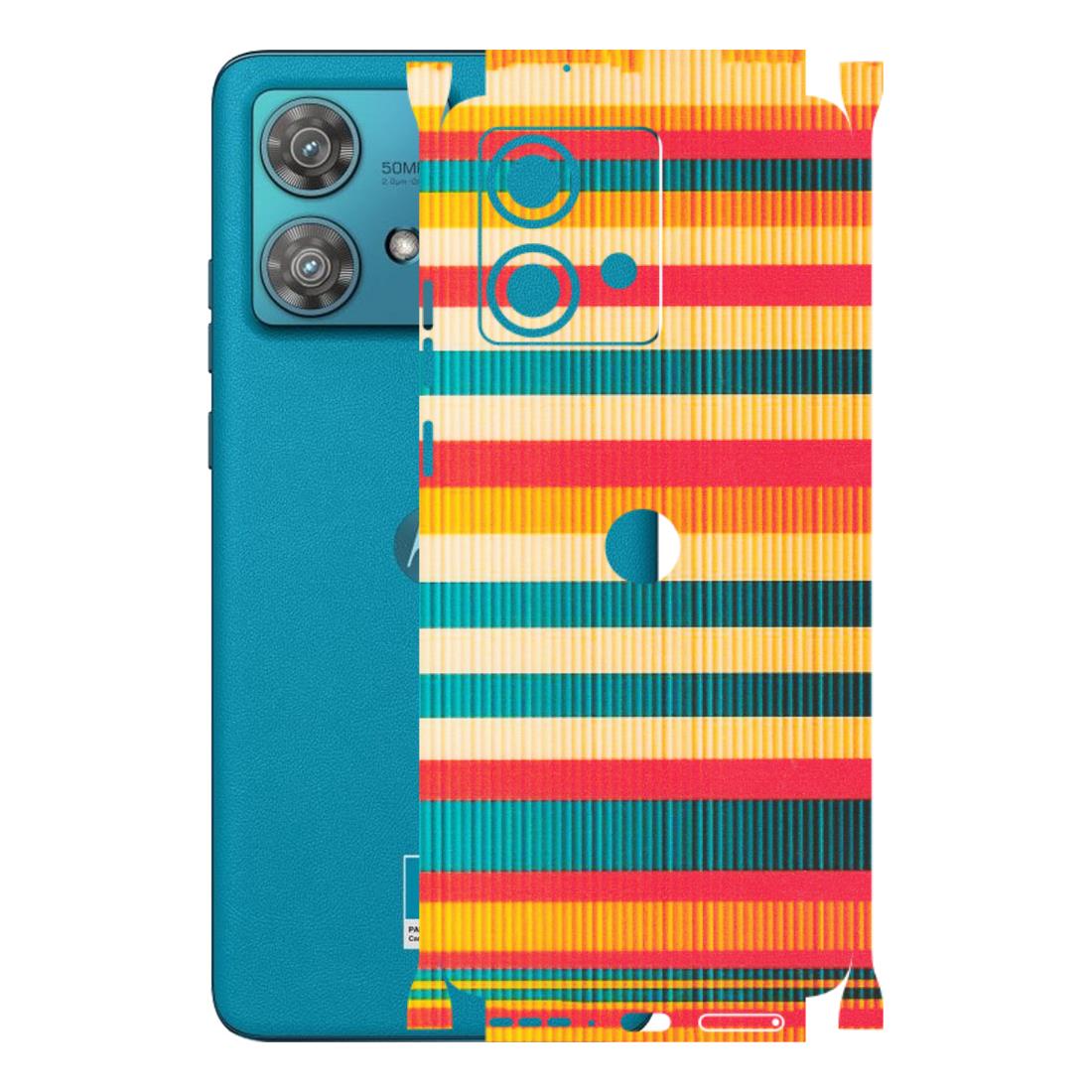 Motorola Phone Skins (All Models) - Colourful Stripes Soothing Effect - Matte Finish (M-86) Moto Edge 40 Neo (5G)
