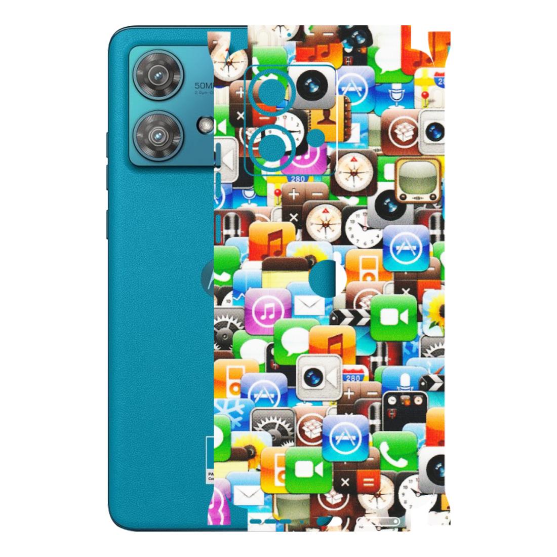 Motorola Phone Skins (All Models) - All Apple Icons - Matte Finish (M-93) Moto Edge 40 Neo (5G)