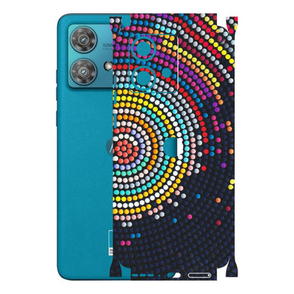 Motorola Phone Skins (All Models) - Rainbow Dot Mandala - Matte Finish (M-97) Moto Edge 40 Neo (5G)