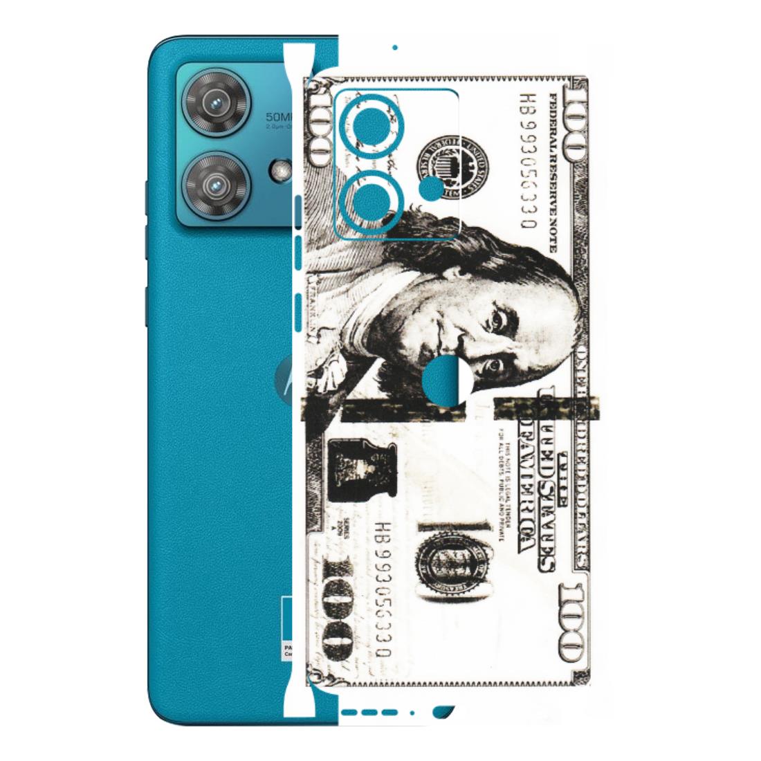 Motorola Phone Skins (All Models) - 100 Dollar Currency - Transparent Finish (T-01) Moto Edge 40 Neo (5G)
