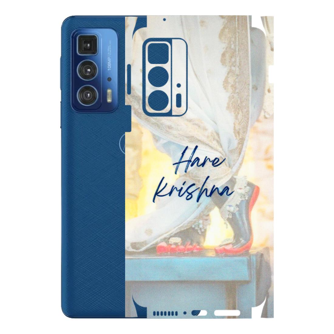 Motorola Phone Skins (All Models) - Hare Krishna - 3D Embossed Finish (L-03) Motorola Edge 20 Pro