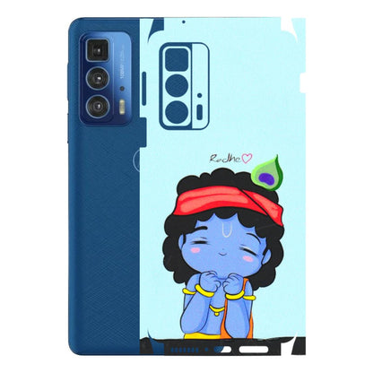 Motorola Phone Skins (All Models) - Radhe Radhe Cute Toon - 3D Embossed Finish (L-05) Motorola Edge 20 Pro