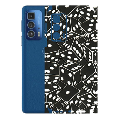 Motorola Phone Skins (All Models) - Big Black Dices - 3D Embossed Finish (L-106) Motorola Edge 20 Pro