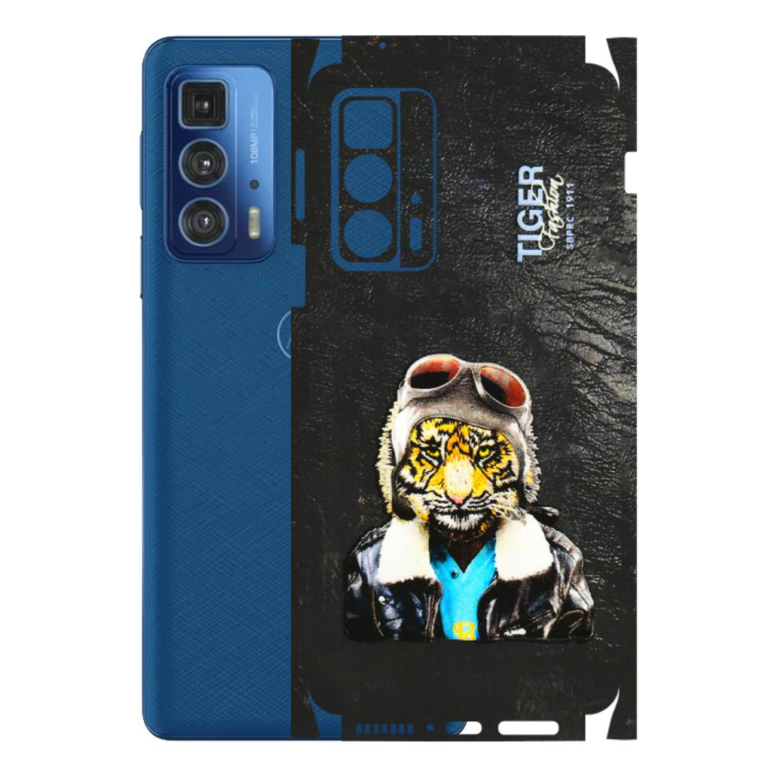 Motorola Phone Skins (All Models) - Rider Tiger - 3D Embossed Finish (L-113) Motorola Edge 20 Pro