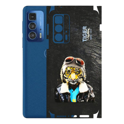 Motorola Phone Skins (All Models) - Rider Tiger - 3D Embossed Finish (L-113) Motorola Edge 20 Pro