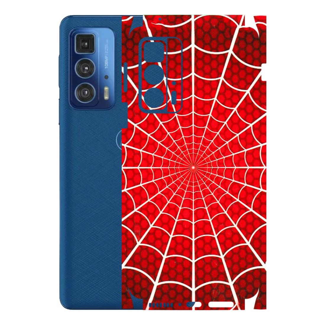 Motorola Phone Skins (All Models) - Classic Spidey Web - 3D Embossed Finish (L-115) Motorola Edge 20 Pro