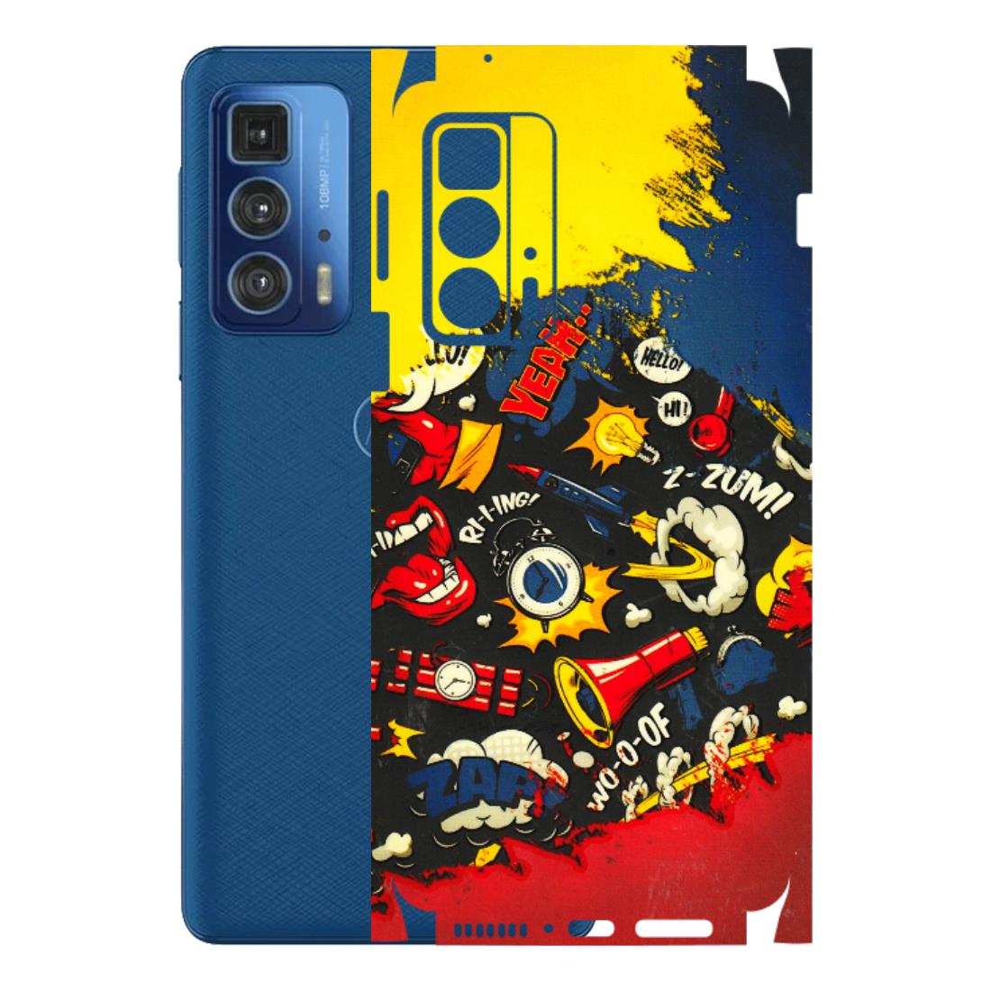 Motorola Phone Skins (All Models) - Pacific Doodle Art - 3D Embossed Finish (L-120) Motorola Edge 20 Pro