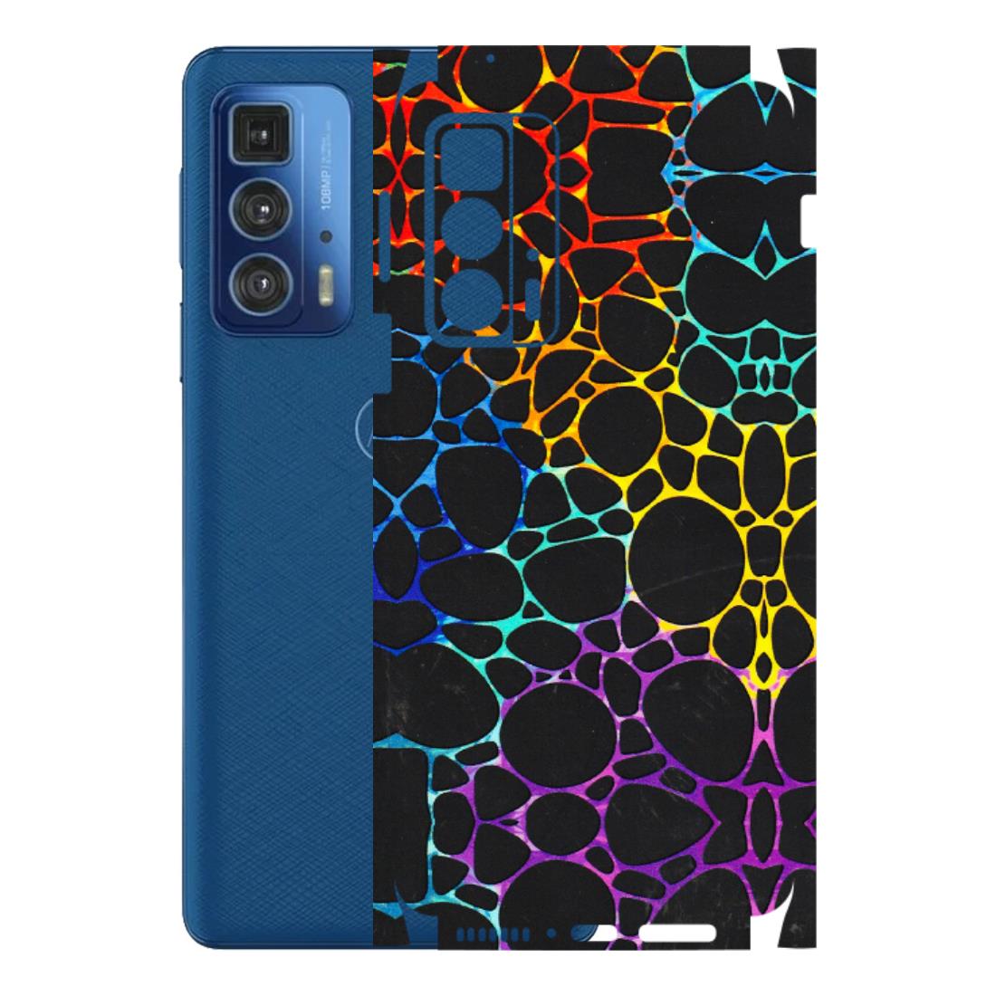 Motorola Phone Skins (All Models) - Abstract Art MultiColour - 3D Embossed Finish (L-133) Motorola Edge 20 Pro