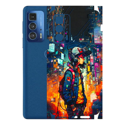 Motorola Phone Skins (All Models) - Street Anime Guy - 3D Embossed Finish (L-158) Motorola Edge 20 Pro