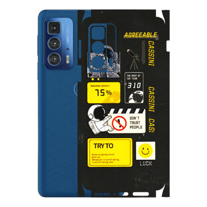 Motorola Phone Skins (All Models) - Black Cassini - 3D Embossed Finish (L-161) Motorola Edge 20 Pro
