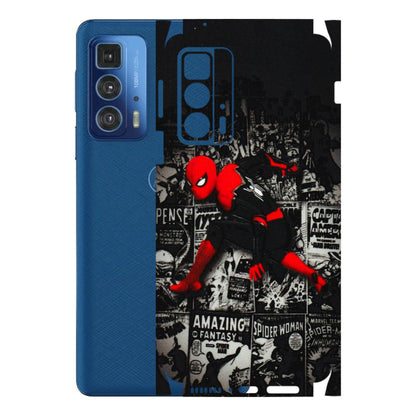 Motorola Phone Skins (All Models) - SpiderMan New - 3D Embossed Finish (L-162) Motorola Edge 20 Pro