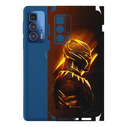 Motorola Phone Skins (All Models) - Gold Black Panther - 3D Embossed Finish (L-181) Motorola Edge 20 Pro