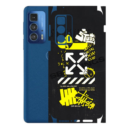 Motorola Phone Skins (All Models) - Anti Social Graffiti - 3D Embossed Finish (L-198) Motorola Edge 20 Pro