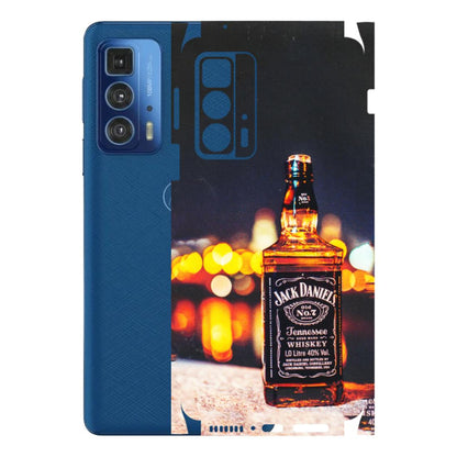 Motorola Phone Skins (All Models) - JD Whiskey Bottle - 3D Embossed Finish (L-20) Motorola Edge 20 Pro
