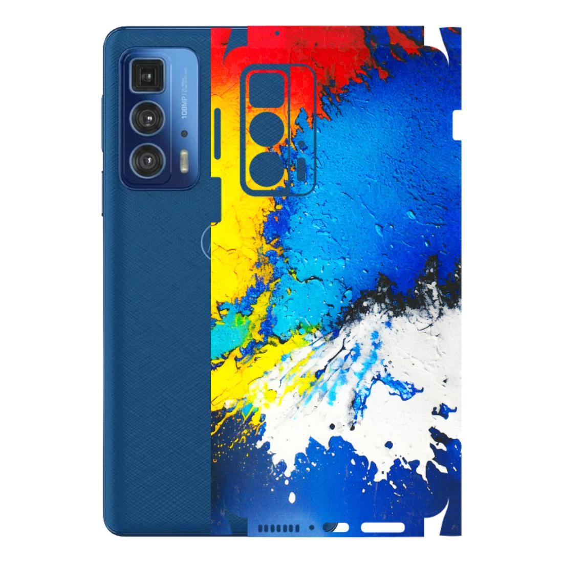 Motorola Phone Skins (All Models) - Acrylic Paint Spill - 3D Embossed Finish (L-229) Motorola Edge 20 Pro