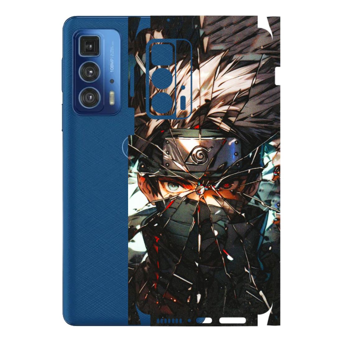 Motorola Phone Skins (All Models) - Kakashi Shattered Glass Effect - 3D Embossed Finish (L-237) Motorola Edge 20 Pro