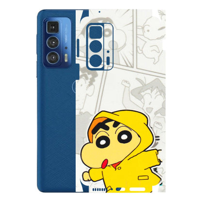 Motorola Phone Skins (All Models) - Yellow Shinchan Comic - 3D Embossed Finish (L-246) Motorola Edge 20 Pro
