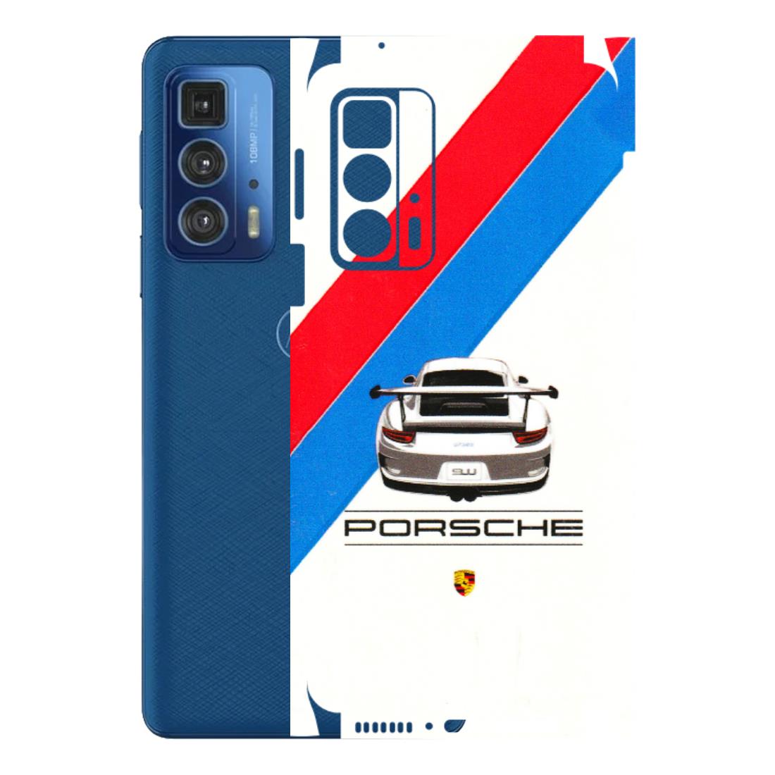 Motorola Phone Skins (All Models) - Porche Car Sober Logo - 3D Embossed Finish (L-248) Motorola Edge 20 Pro