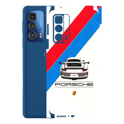 Motorola Phone Skins (All Models) - Porche Car Sober Logo - 3D Embossed Finish (L-248) Motorola Edge 20 Pro