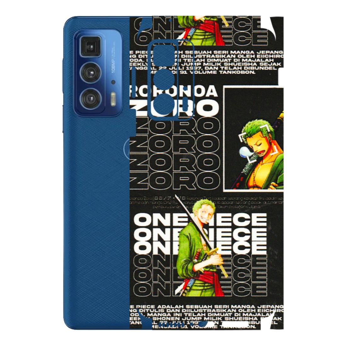 Motorola Phone Skins (All Models) - One Piece Zoro - 3D Embossed Finish (L-250) Motorola Edge 20 Pro