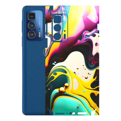 Motorola Phone Skins (All Models) - Multicolor Abstract pattern - 3D Embossed Finish (L-254) Motorola Edge 20 Pro