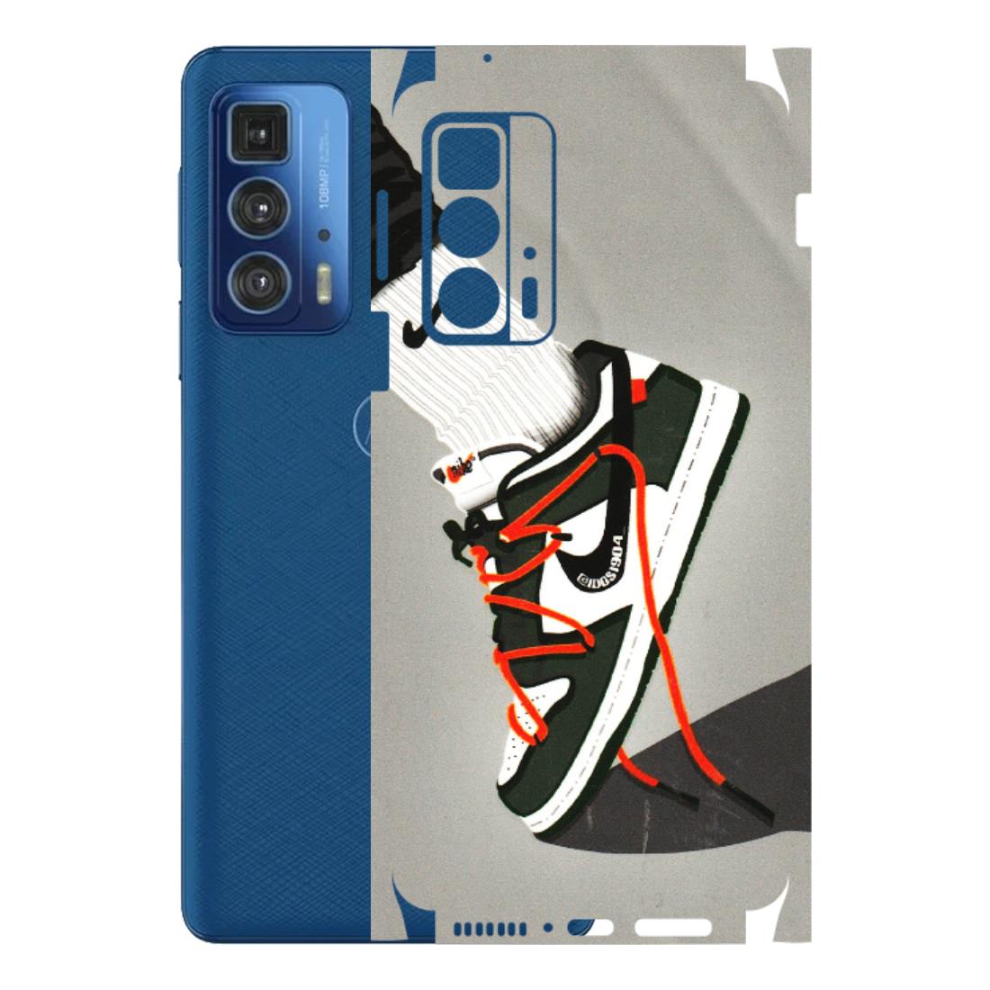 Motorola Phone Skins (All Models) - New Grey Sneaker - 3D Embossed Finish (L-261) Motorola Edge 20 Pro