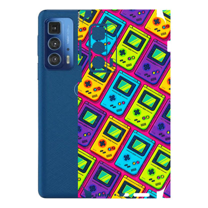 Motorola Phone Skins (All Models) - Gameboy Colourful - 3D Embossed Finish (L-266) Motorola Edge 20 Pro
