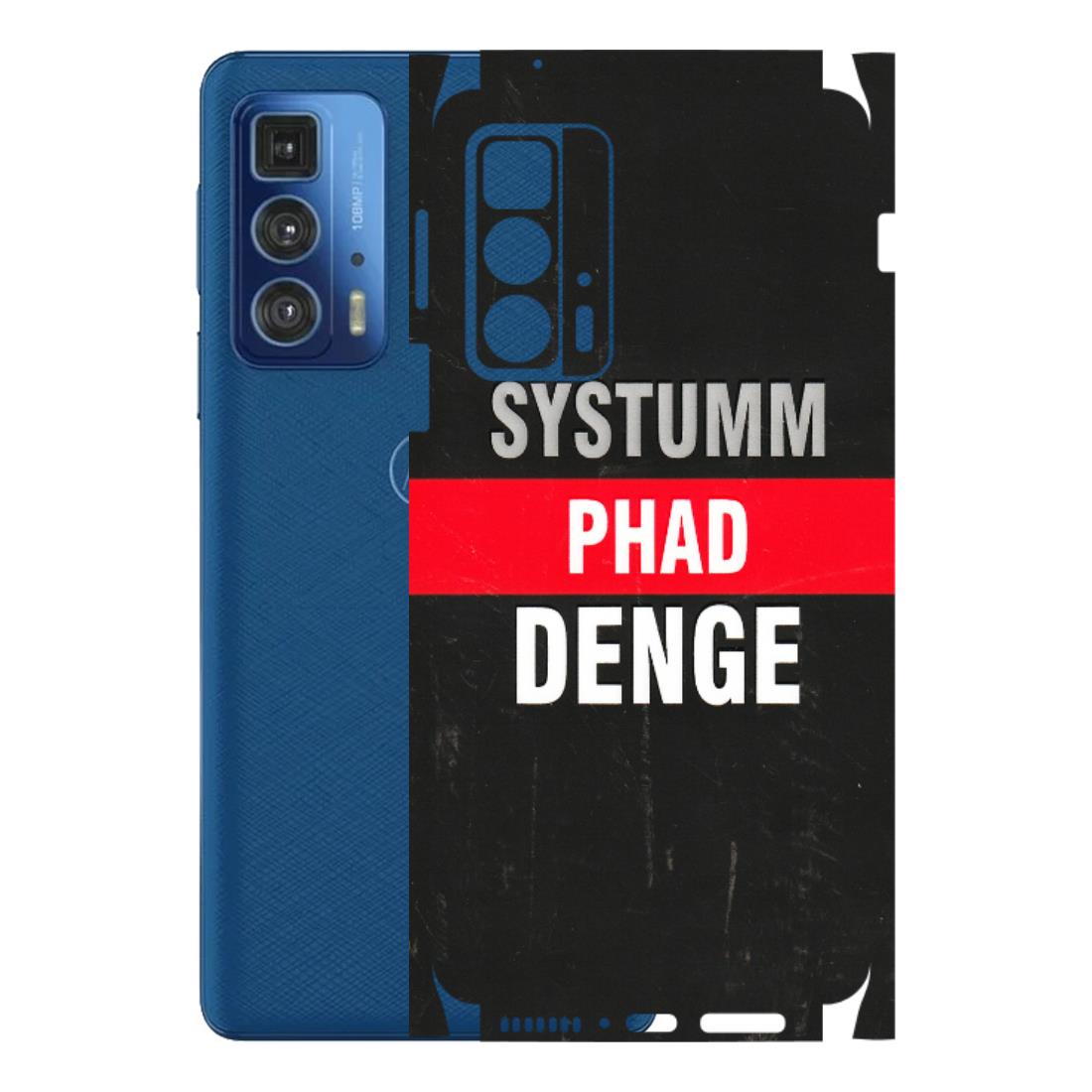 Motorola Phone Skins (All Models) - Systumm Phad Denge - 3D Embossed Finish (L-278) Motorola Edge 20 Pro