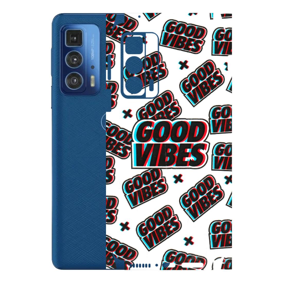 Motorola Phone Skins (All Models) - Good Vibes - 3D Embossed Finish (L-282) Motorola Edge 20 Pro
