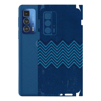 Motorola Phone Skins (All Models) - Blue Sober Waves - 3D Embossed Finish (L-306) Motorola Edge 20 Pro