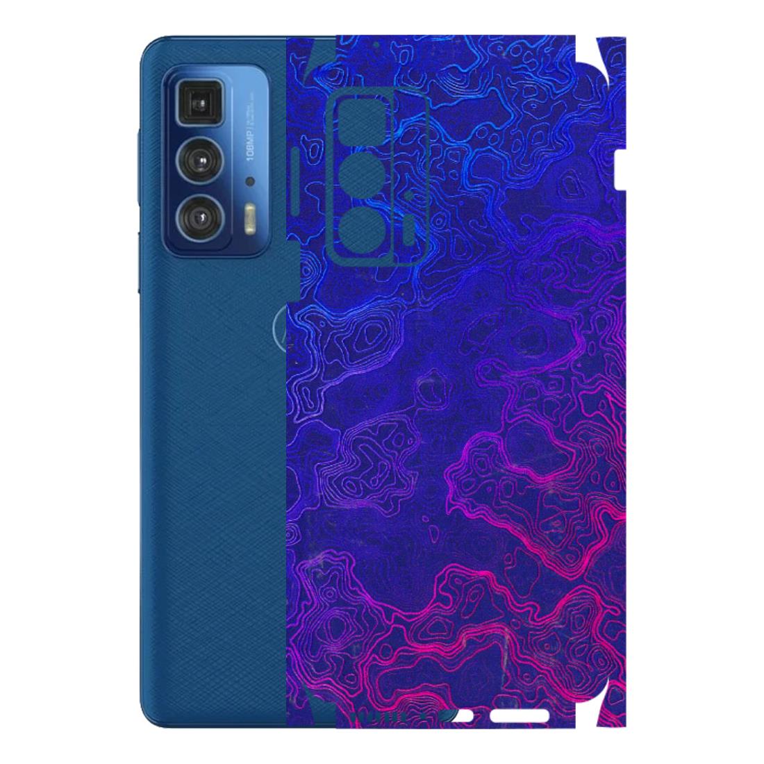 Motorola Phone Skins (All Models) - Purple Ripples Swirl - 3D Embossed Finish (L-314) Motorola Edge 20 Pro