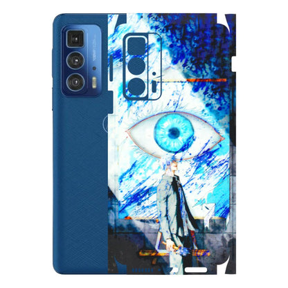 Motorola Phone Skins (All Models) - Anime Sea Blue Eye - 3D Embossed Finish (L-318) Motorola Edge 20 Pro