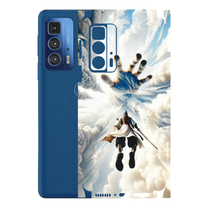 Motorola Phone Skins (All Models) - Big Hand With Monkey King - 3D Embossed Finish (L-323) Motorola Edge 20 Pro