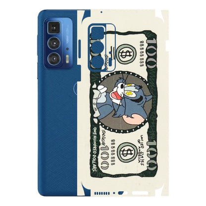 Motorola Phone Skins (All Models) - Tom Hundred Dollar - 3D Embossed Finish (L-324) Motorola Edge 20 Pro