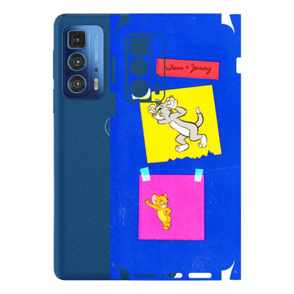 Motorola Phone Skins (All Models) - Tom N Jerry Sticky Notes - 3D Embossed Finish (L-88) Motorola Edge 20 Pro