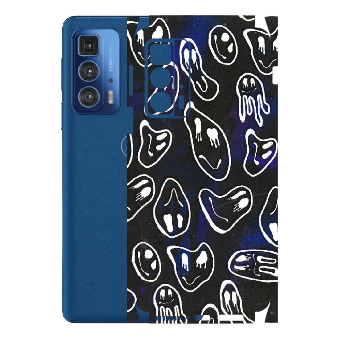 Motorola Phone Skins (All Models) - Distorted Smileys - 3D Embossed Finish (L-92) Motorola Edge 20 Pro