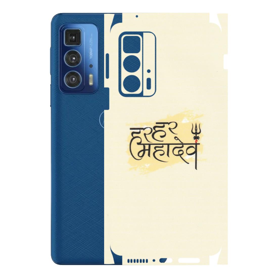 Motorola Phone Skins (All Models) - Har Har Mahadev - Matte Finish (M-10) Motorola Edge 20 Pro