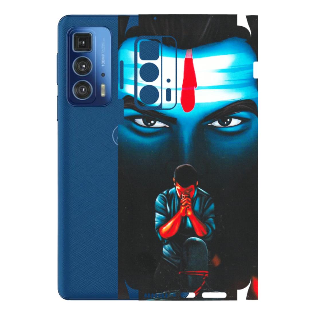 Motorola Phone Skins (All Models) - Mahakal Bhakt - Matte Finish (M-112) Motorola Edge 20 Pro
