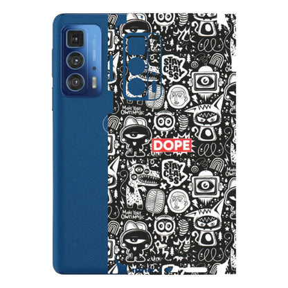 Motorola Phone Skins (All Models) - Dope Stay Classy Black Doodles - Matte Finish (M-126) Motorola Edge 20 Pro
