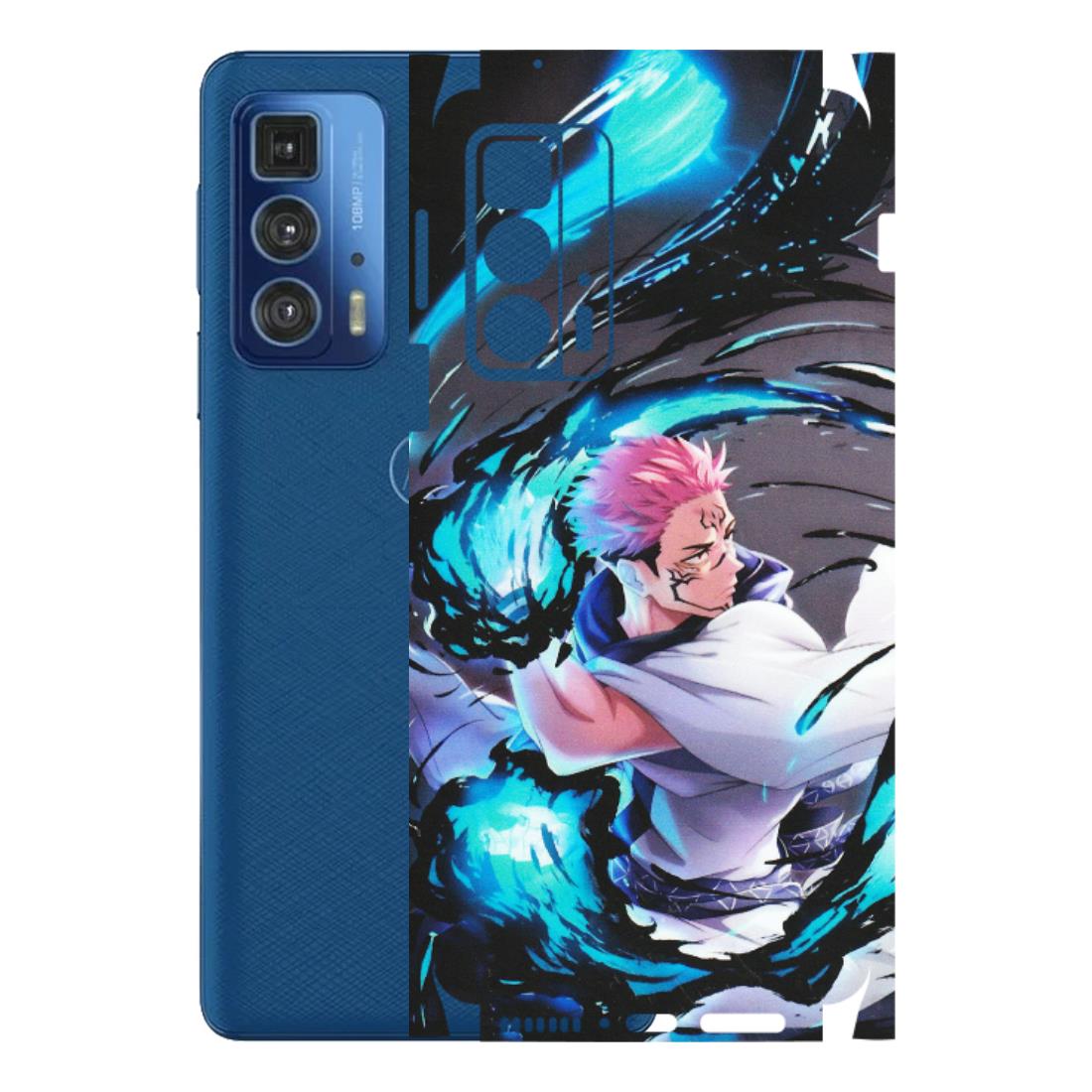 Motorola Phone Skins (All Models) - New Jujutsu Kaisen Grey Blue Anime - Matte Finish (M-127) Motorola Edge 20 Pro