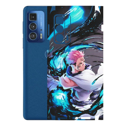Motorola Phone Skins (All Models) - New Jujutsu Kaisen Grey Blue Anime - Matte Finish (M-127) Motorola Edge 20 Pro