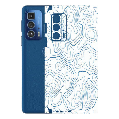 Motorola Phone Skins (All Models) - Blue And White Swirls - Matte Finish (M-139) Motorola Edge 20 Pro